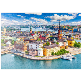 Darstellung des Puzzle-Motivs Stockholmer Altstadt (Gamla Stan), Schweden – Puzzleteile: 200