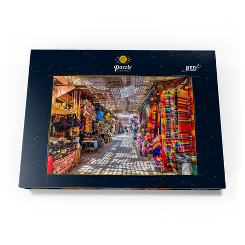 Souvenirs auf dem Jamaa-el-Fna-Markt in der alten Medina, Marrakesch, Marokko 1000 Puzzle Schachtel Ansicht3