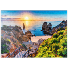 Darstellung des Puzzle-Motivs Camilo Beach (Praia do Camilo) an der Algarve, Portugal – Puzzleteile: 1000