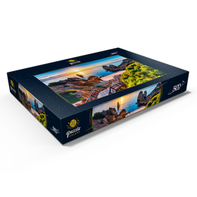 Darstellung des Puzzle Motivs Camilo Beach (Praia do Camilo) an der Algarve, Portugal - Puzzleteile: 500