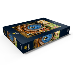 Alternative Darstellung des Puzzle-Motivs Hobbit-Haus in Hobbiton, Neuseeland – Puzzleteile: 1000
