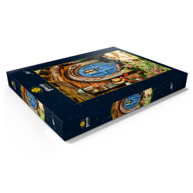 Alternative Darstellung des Puzzle-Motivs Hobbit-Haus in Hobbiton, Neuseeland – Puzzleteile: 100