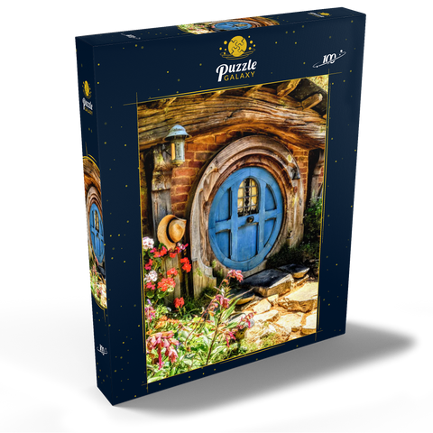 Hobbit-Haus in Hobbiton, Neuseeland 100 Puzzle Schachtel Ansicht2