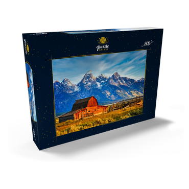 Barn on Mormon Run , Wyoming beliebteste Scheune in Jackson Hole. 500 Puzzle Schachtel Ansicht2