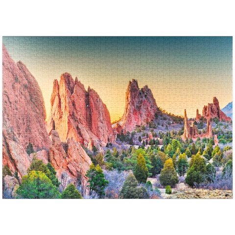 puzzleplate Garten der Götter, Colorado Springs, Colorado, USA. 1000 Puzzle