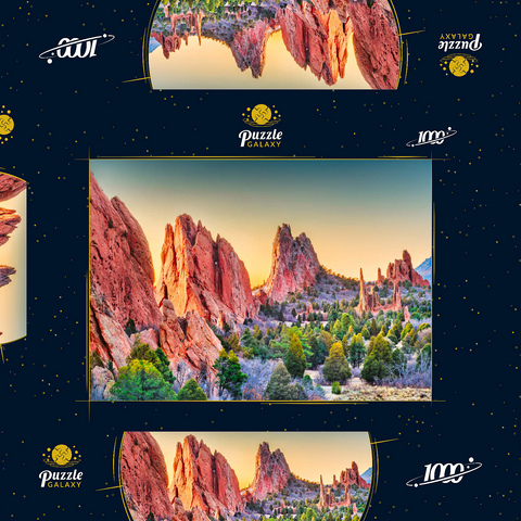 Garten der Götter, Colorado Springs, Colorado, USA. 1000 Puzzle Schachtel 3D Modell
