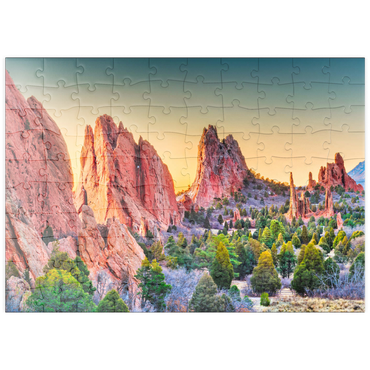puzzleplate Garten der Götter, Colorado Springs, Colorado, USA. 100 Puzzle