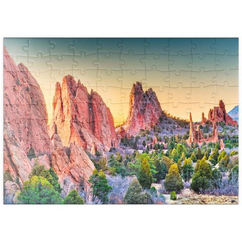 puzzleplate Garten der Götter, Colorado Springs, Colorado, USA. 100 Puzzle