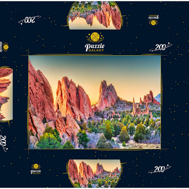 Garten der Götter, Colorado Springs, Colorado, USA. 200 Puzzle Schachtel 3D Modell