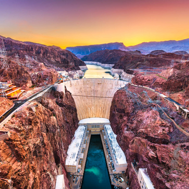Hoover-Damm am Colorado River, der Nevada und Arizona durchquert. 1000 Puzzle 3D Modell