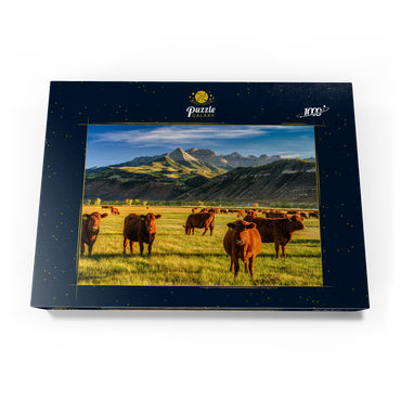 Herbst auf einer Viehranch in Colorado bei Ridgway - County Road 12 1000 Puzzle Schachtel Ansicht3