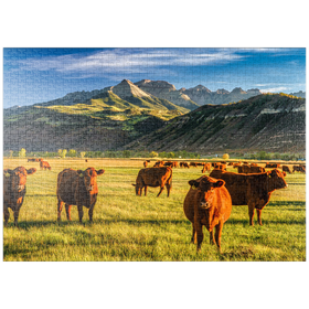 Darstellung des Puzzle Motivs Herbst auf einer Viehranch in Colorado bei Ridgway - Puzzleteile: 1000