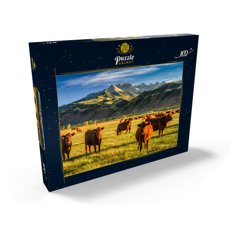 Herbst auf einer Viehranch in Colorado bei Ridgway - County Road 12 100 Puzzle Schachtel Ansicht2