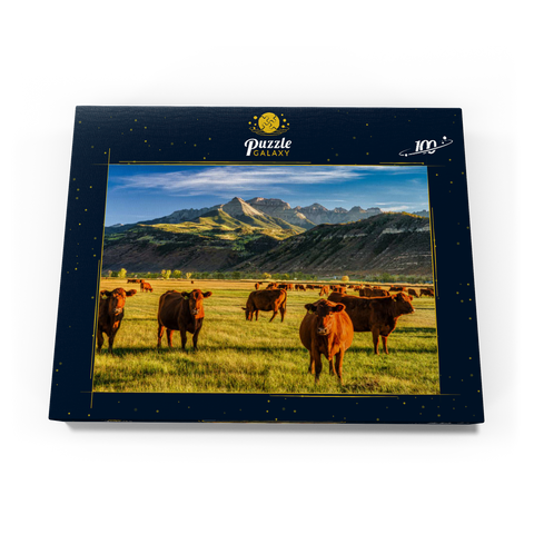 Herbst auf einer Viehranch in Colorado bei Ridgway - County Road 12 100 Puzzle Schachtel Ansicht3