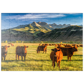 Darstellung des Puzzle Motivs Herbst auf einer Viehranch in Colorado bei Ridgway - Puzzleteile: 100