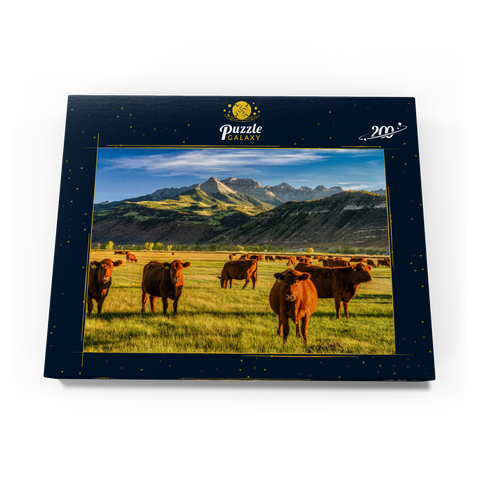 Herbst auf einer Viehranch in Colorado bei Ridgway - County Road 12 200 Puzzle Schachtel Ansicht3
