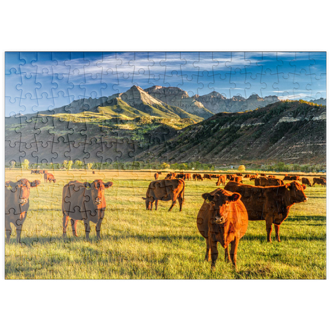 puzzleplate Herbst auf einer Viehranch in Colorado bei Ridgway - County Road 12 200 Puzzle