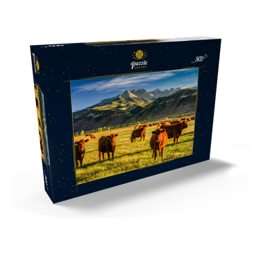 Herbst auf einer Viehranch in Colorado bei Ridgway - County Road 12 500 Puzzle Schachtel Ansicht2