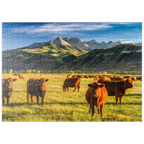 puzzleplate Herbst auf einer Viehranch in Colorado bei Ridgway - County Road 12 500 Puzzle