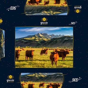 Herbst auf einer Viehranch in Colorado bei Ridgway - County Road 12 500 Puzzle Schachtel 3D Modell