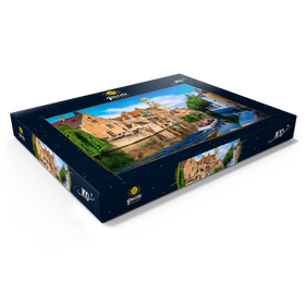 Darstellung des Puzzle Motivs Klassische Sicht auf das historische Stadtzentrum mit Kanal in Brügge, Provinz Westflandern - Puzzleteile: 100
