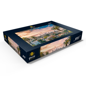 Darstellung des Puzzle Motivs Schöner Sonnenuntergang im Zentrum von Los Angeles - Puzzleteile: 1000