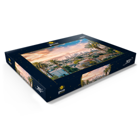 Darstellung des Puzzle Motivs Schöner Sonnenuntergang im Zentrum von Los Angeles - Puzzleteile: 200