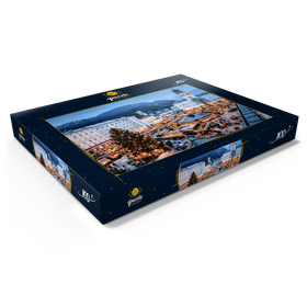 Darstellung des Puzzle Motivs Weihnachtsmarkt in der Altstadt von Salzburg - Puzzleteile: 100