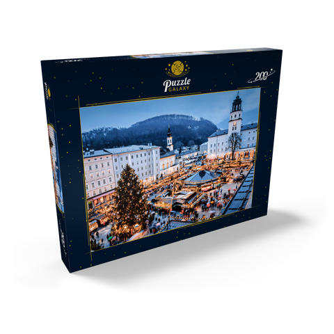 Salzburg, Österreich: Weihnachtsmarkt in der Altstadt von Salzburg. 200 Puzzle Schachtel Ansicht2