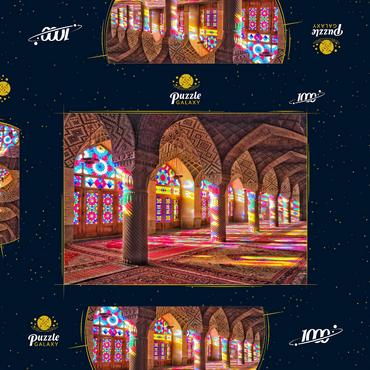 Nasir al-Mulk Moschee in Shiraz, Iran 1000 Puzzle Schachtel 3D Modell