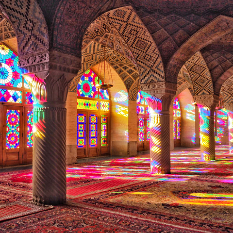Nasir al-Mulk Moschee in Shiraz, Iran 100 Puzzle 3D Modell