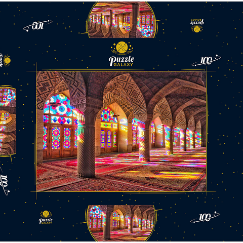 Nasir al-Mulk Moschee in Shiraz, Iran 100 Puzzle Schachtel 3D Modell