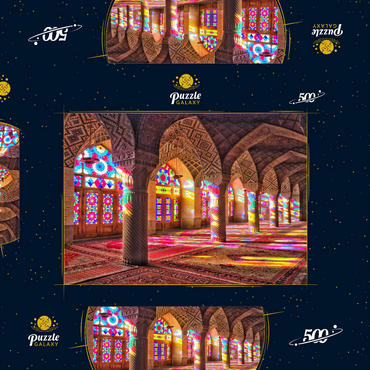 Nasir al-Mulk Moschee in Shiraz, Iran 500 Puzzle Schachtel 3D Modell