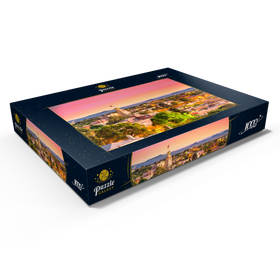 Alternative Darstellung des Puzzle-Motivs Santa Fe Downtown Skyline bei Dämmerung, New Mexico, USA – Puzzleteile: 1000