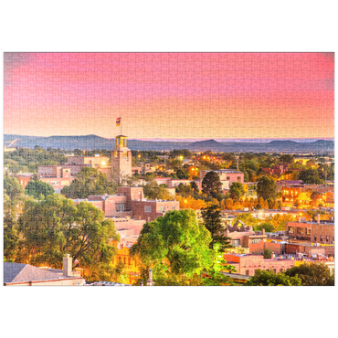 puzzleplate Santa Fe, New Mexico, USA Downtown Skyline bei Dämmerung. 1000 Puzzle