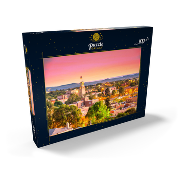 Santa Fe, New Mexico, USA Downtown Skyline bei Dämmerung. 100 Puzzle Schachtel Ansicht2