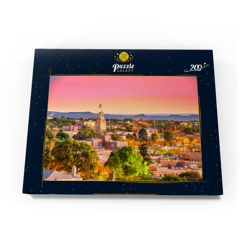 Santa Fe, New Mexico, USA Downtown Skyline bei Dämmerung. 200 Puzzle Schachtel Ansicht3
