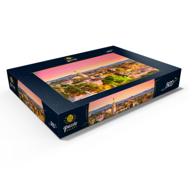 Santa Fe, New Mexico, USA Downtown Skyline bei Dämmerung. 500 Puzzle Schachtel Ansicht1