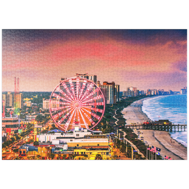puzzleplate Myrtle Beach, South Carolina, USA Skyline der Stadt. 1000 Puzzle