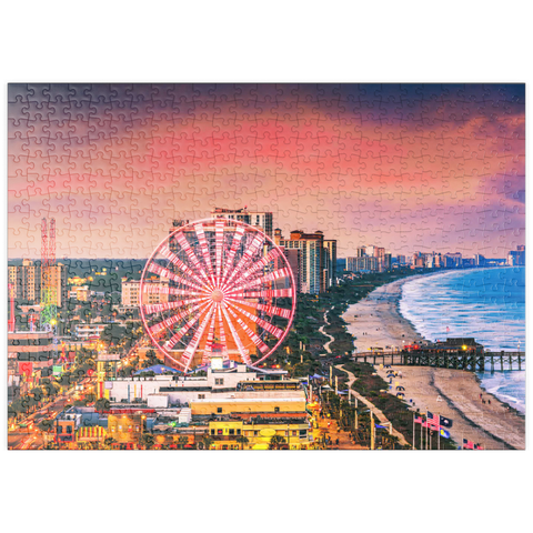 puzzleplate Myrtle Beach, South Carolina, USA Skyline der Stadt. 500 Puzzle