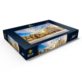 Darstellung des Puzzle Motivs Mailänder Dom (Duomo di Milano) und Galleria Vittorio Emanuele II, Mailand, Italien. - Puzzleteile: 500