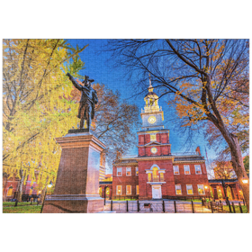 Darstellung des Puzzle Motivs Independence Hall in Philadelphia, Pennsylvania, USA - Puzzleteile: 1000