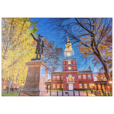 puzzleplate Independence Hall in Philadelphia, Pennsylvania, USA. 100 Puzzle
