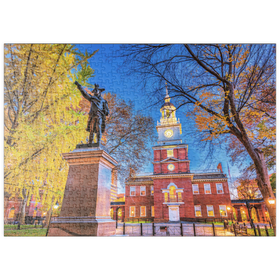 Darstellung des Puzzle Motivs Independence Hall in Philadelphia, Pennsylvania, USA - Puzzleteile: 500