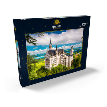Schloss Neuschwanstein an einem Sommertag in Deutschland. 100 Puzzle Schachtel Ansicht2