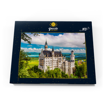 Schloss Neuschwanstein an einem Sommertag in Deutschland. 100 Puzzle Schachtel Ansicht3