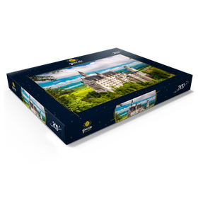 Alternative Darstellung des Puzzle-Motivs Schloss Neuschwanstein an einem Sommertag in Deutschland – Puzzleteile: 200