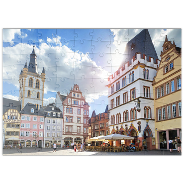 puzzleplate Trier, Marktplatz mit Steipe im Stadtzentrum der antiken römischen Stadt in Rheinland-Pfalz 100 Puzzle
