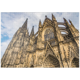 Darstellung des Puzzle-Motivs Kölner Dom, Denkmal der gotischen Architektur in Köln – Puzzleteile: 1000