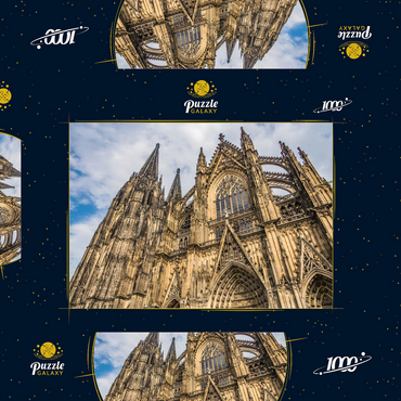 Kölner Dom, Denkmal des deutschen Katholizismus und der gotischen Architektur in Köln. 1000 Puzzle Schachtel 3D Modell
